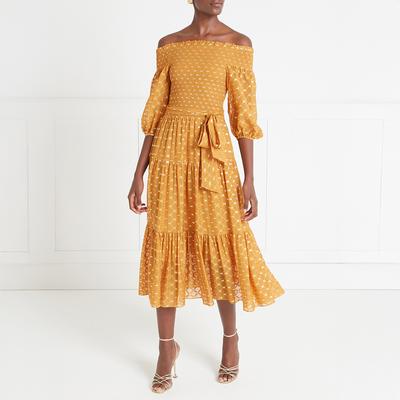 Phase Eight Yellow Elaina Floral Printed Tiered Dress